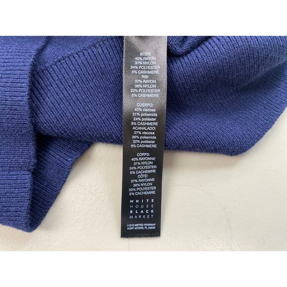 WHBM Cashmere Blend Sweater Womens Small Cheers Bling Holiday Christmas Party - Picture 13 of 16